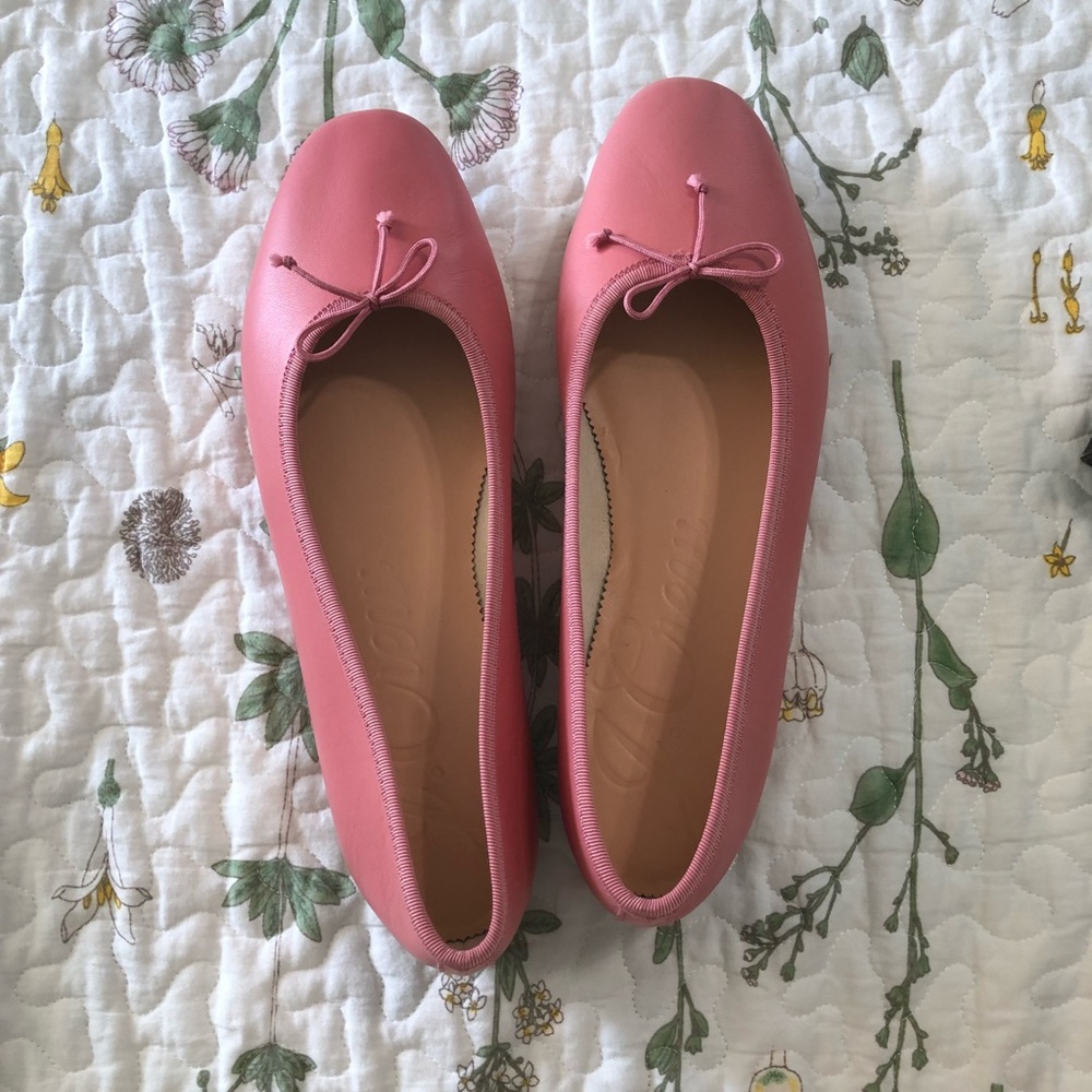 Soft Leather Pink Ballet Flats J. Crew size 11